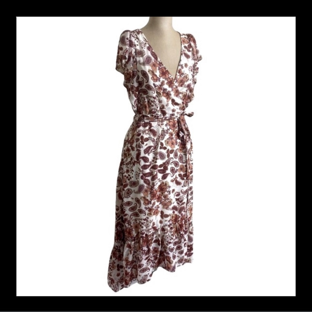 NWT DREW Vanilla Vintage Garden Wrap Dress